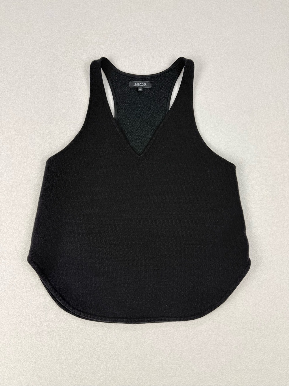 Babaton Black Racerback Tank Top XXS Minimalist Basic Layering Sleeveless